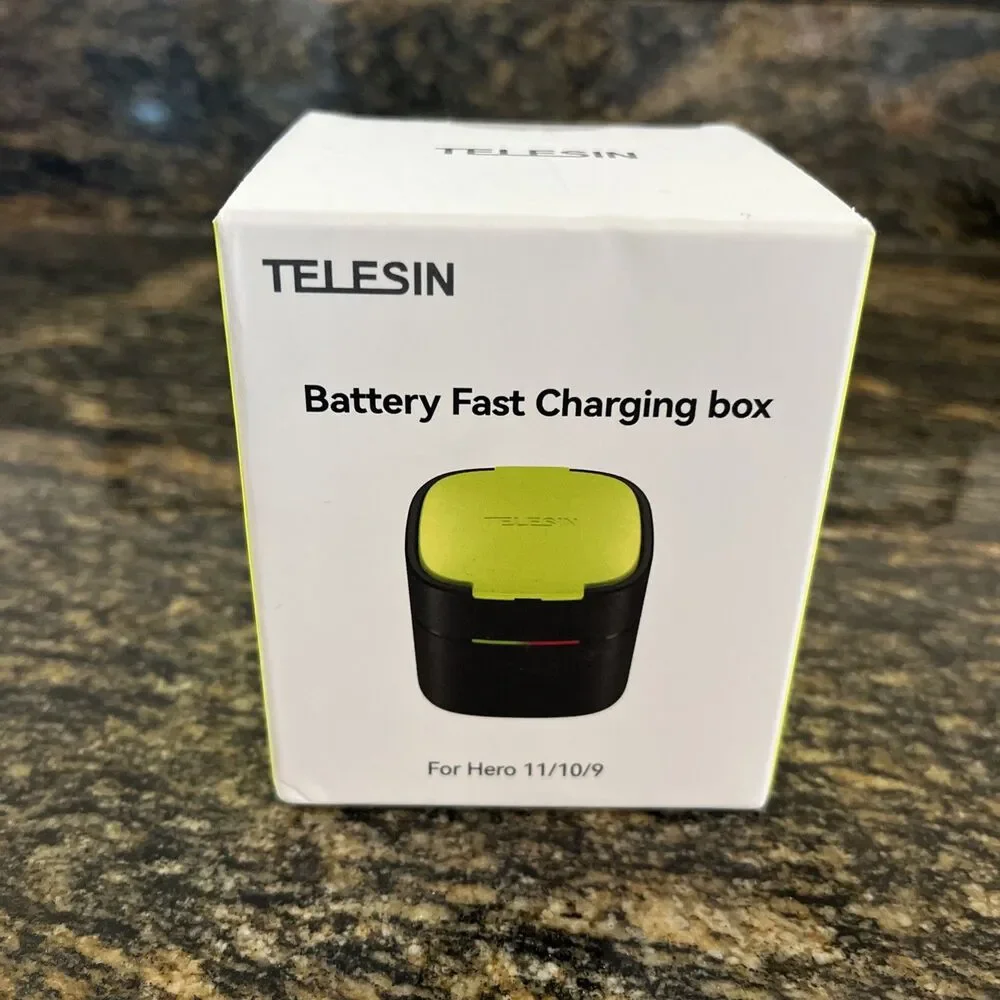TELESIN For Hero 11/10/9 Battery Fast Charging Box New In Box Sealed 2 Available
